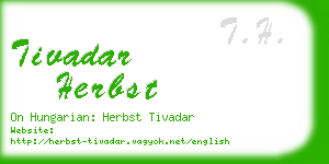 tivadar herbst business card